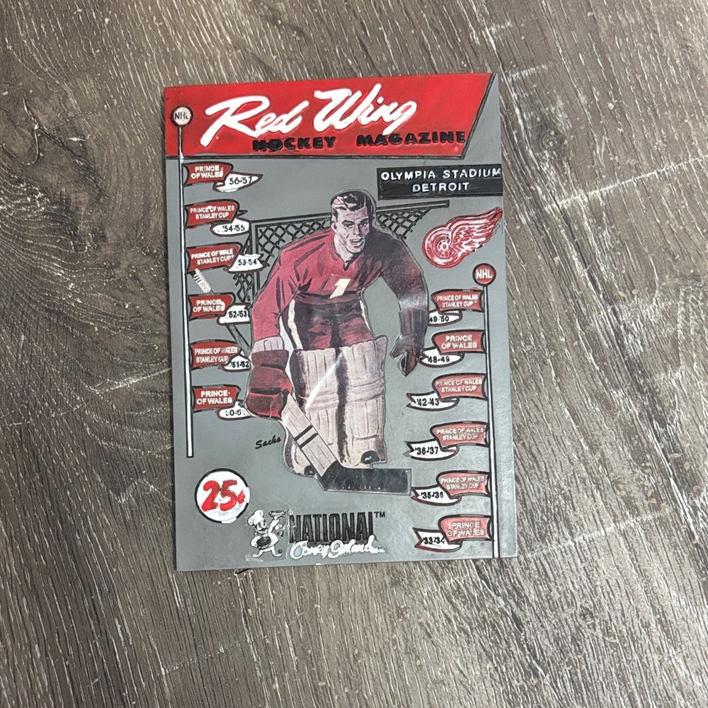 Detroit Red Wing Hockey Magazine
Plaque National Coney Island 4"x6" NHL
Souvenir